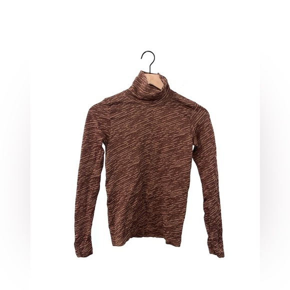 ATHLETA Flurry Seamless Turtleneck Wren Rustic Beige Size XS - Picture 6 of 14